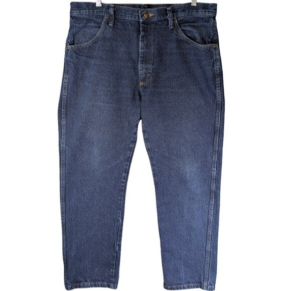 Rustler Denim Jeans Mens 36x29 Mid Rise Medium Wash 100% Cotton Pockets - Picture 1 of 10